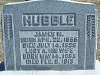 James M. Hubble marker, Mount Pleasant Cemetery, Ladoga, IN